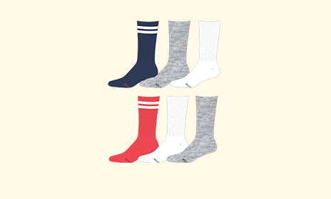 6pk men's crew socks