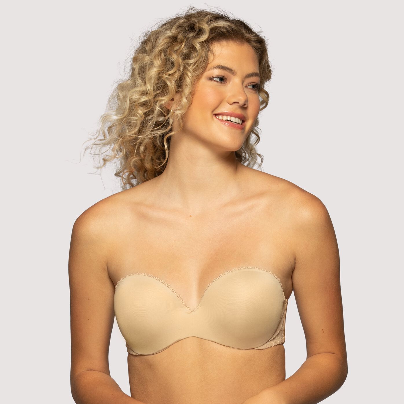 Women's Padded Pushup Bra Underwired Strapless T-Shirt Bra with Transparent  Straps & Band