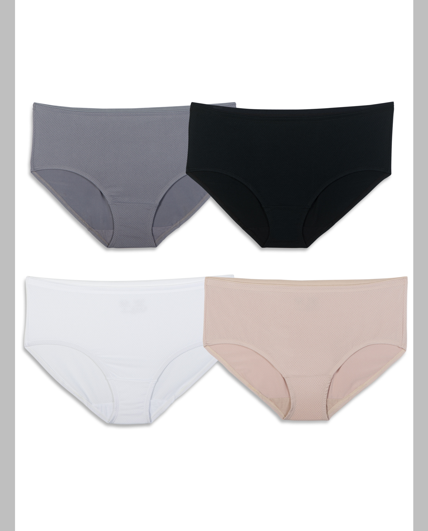 Women's Breathable Micro-Mesh Low Rise Brief, 4 Pack - Fruit US