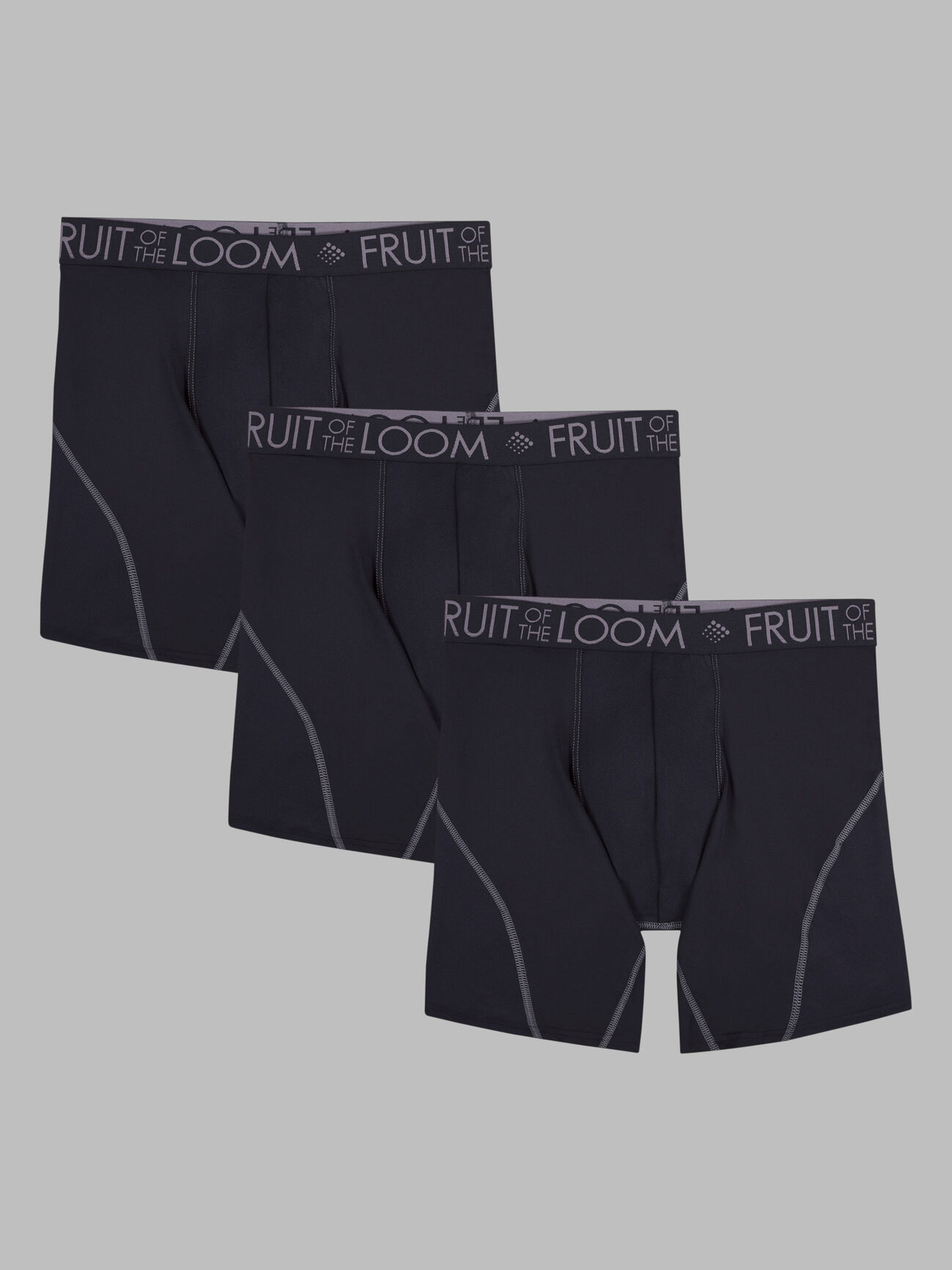 Fruit of the Loom Men's Micro-Stretch Trunk Boxer Briefs, 6 Pack 