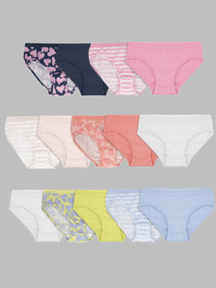 Girls' Eversoft® Hipster Underwear, Assorted 14 Pack 