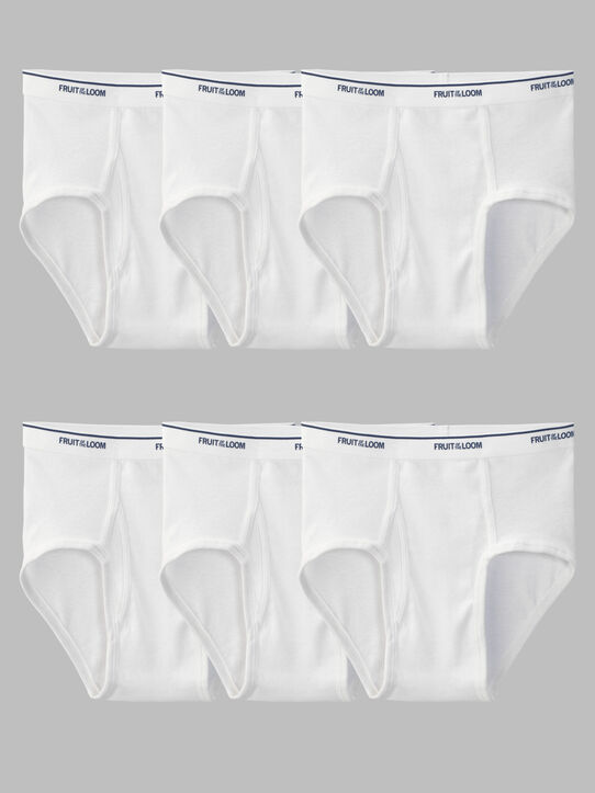 Fruit of The Loom XL Tag-Free Briefs Underwear 6 Pack White NEW  885306959135