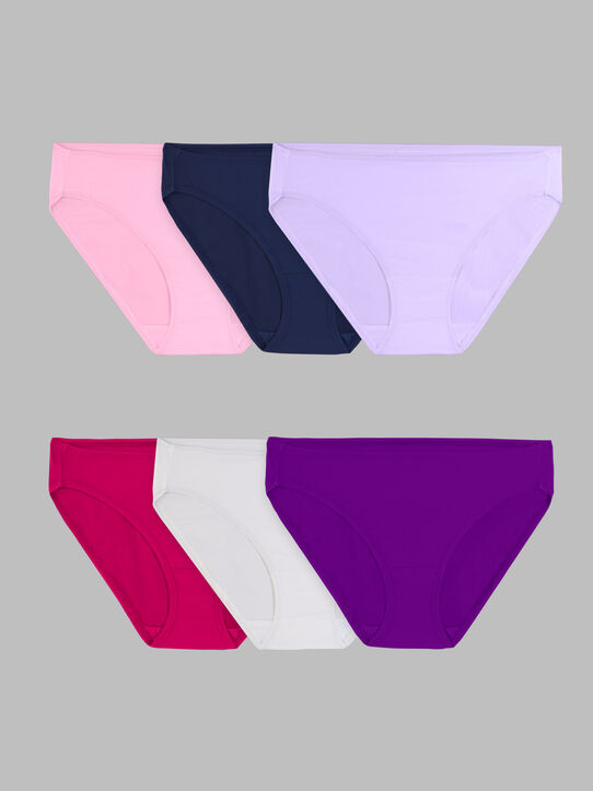 Fruit of the Loom Womens Bikini Underwear, 63 Pack, Sizes 5-9