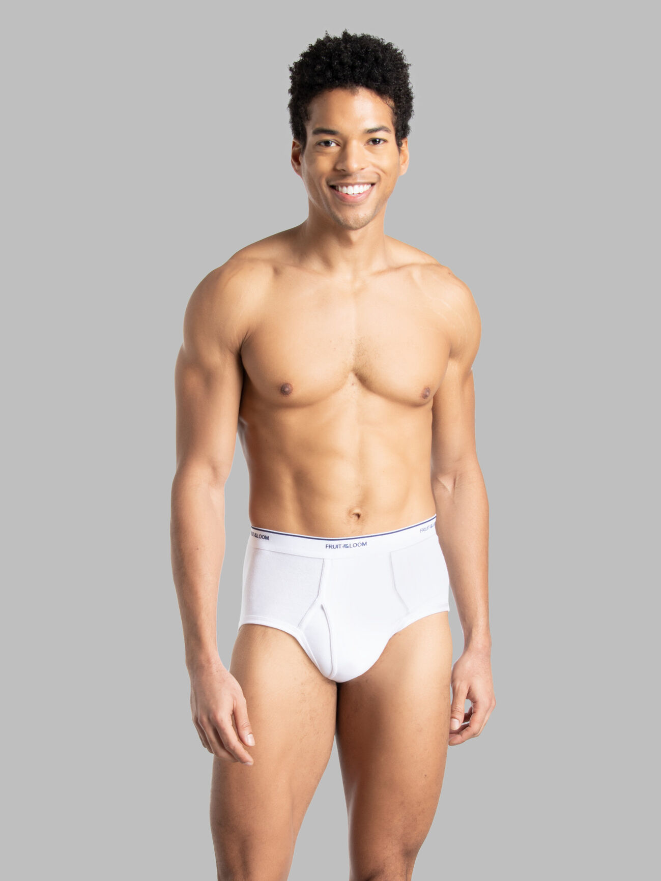 Pack Of 3 Printed Cotton Briefs In White Color-14004