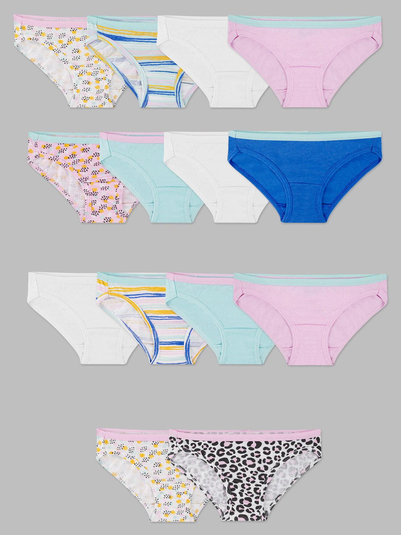 Bikini Panties Girls Underwear Soft Cotton Tag Free Comfort 14 Pr. Package  Sz 14