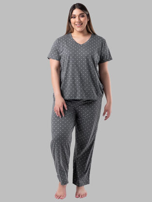 Fit for Me by Fruit of the Loom Women's Plus Size Waffle Thermal Underwear  Crew Top