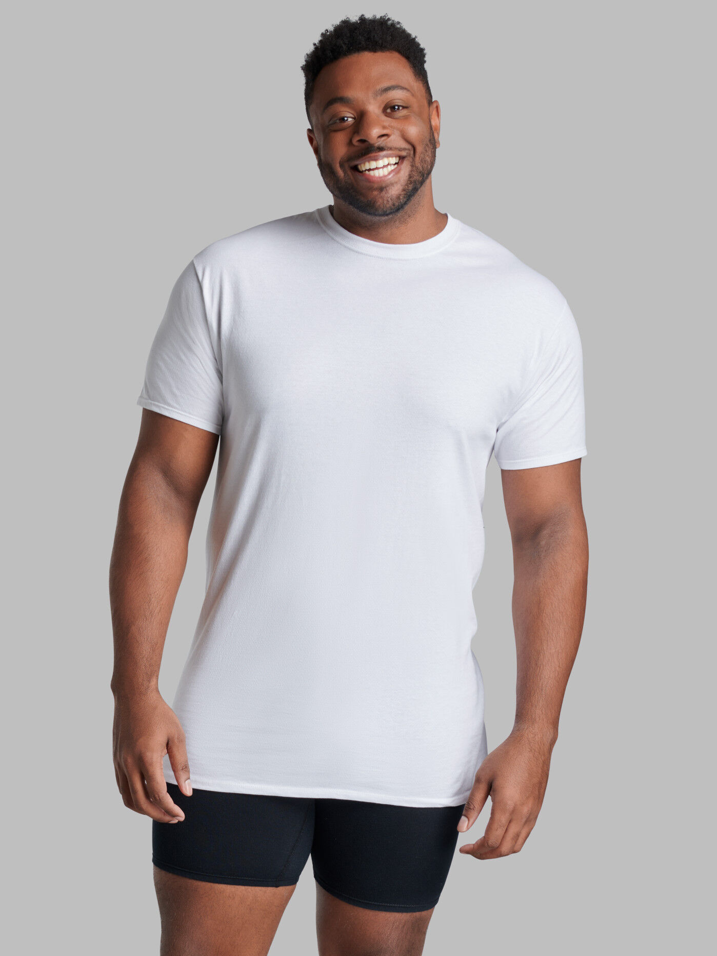 Tall Men's Premium Short Sleeve Breathable Cotton Mesh Crew T