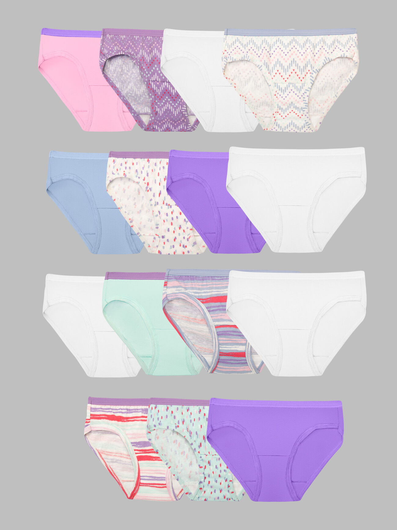 Girls' EverSoft® Hipster Underwear, Assorted 14+1 Bonus Pack