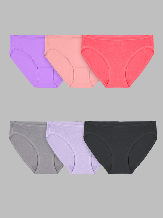 Fruit Of The Loom Girl's Assorted Cotton Bikini Underwear (10 Pack), 10,  Assorted : Target