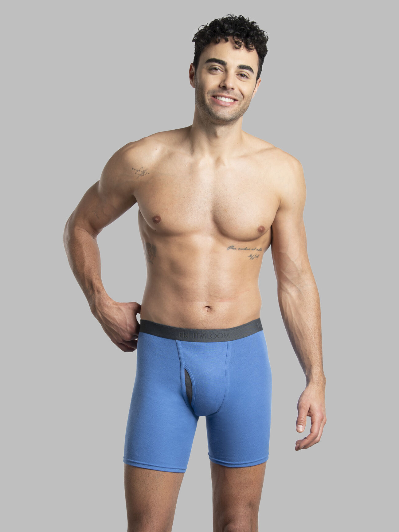 Fruit of The Loom Signature Tag-Free Boxer Briefs Tri-Cool 4 Pack Men's  Size Lg.