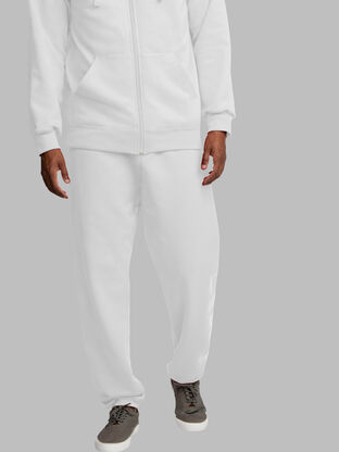 Men's Breathable Crew Socks White, 6 Pack, Size 6-12