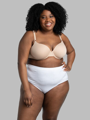 JUST MY SIZE Women's Plus Size 5-Pack Cotton High Brief