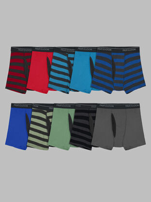 Boys' Eversoft® CoolZone® Boxer Briefs, Assorted 10 Pack 