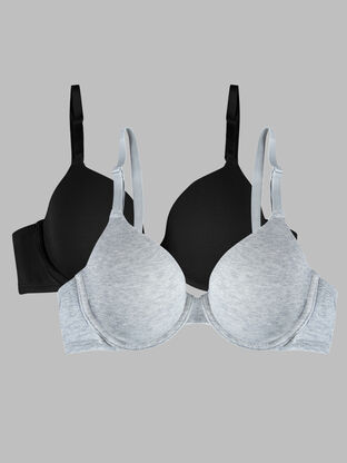 Vanity Fair Girls Bras, 2-Pack No Show Front Close Racerback, Sizes 32A-38A  