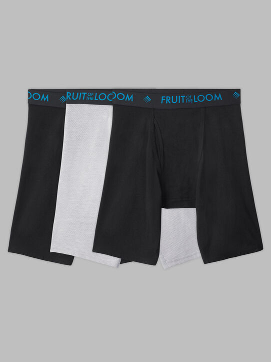 Fruit of the Loom Men's Breathable Cotton Micro-Mesh Boxer Briefs