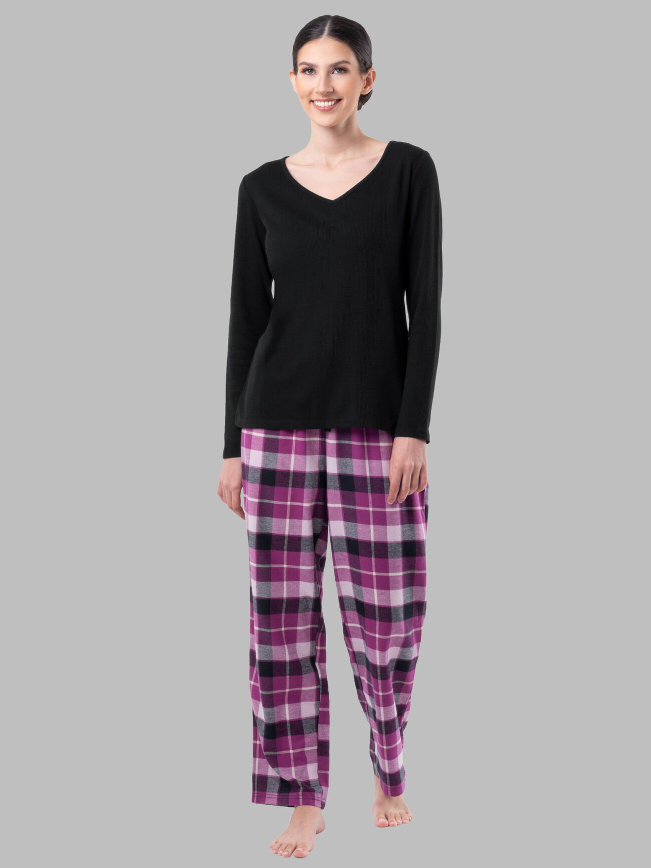 Buy Women's Flannel Pajama Pants - Ladies' Soft Plaid Pajama Pants -  Comfortable pajama pants for women- Lounge Pants-Pack Of 3, Set-3, Large at