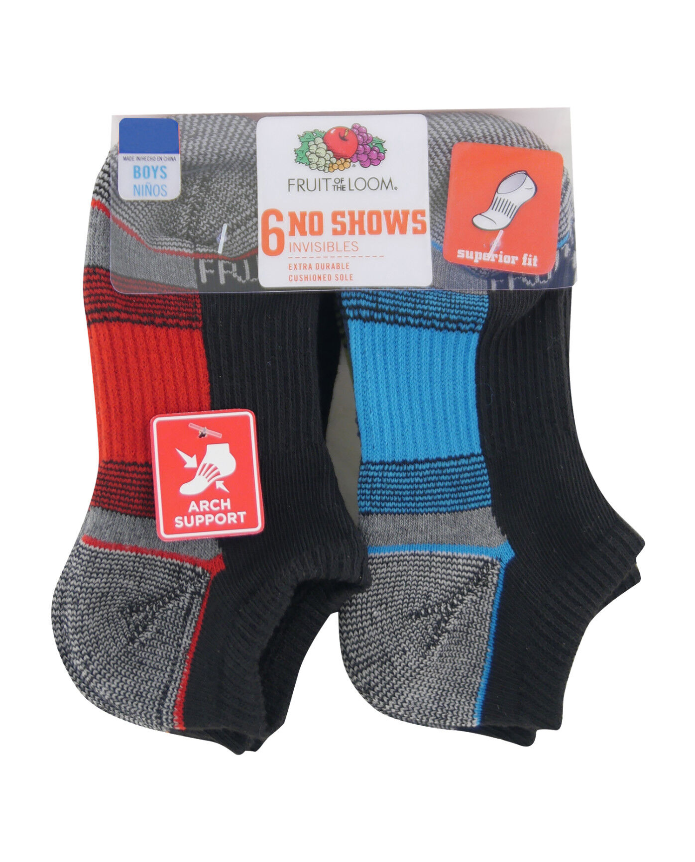 fruit of the loom no show socks