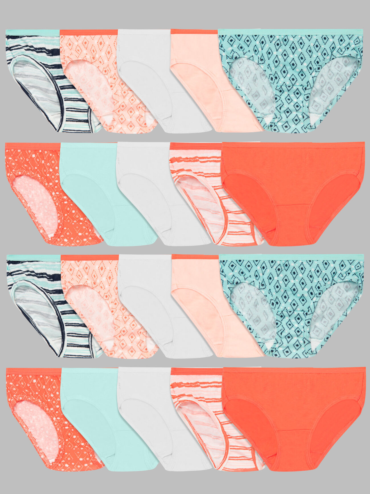 Girl's Panties - Assorted Prints, Size 14, 5 Pack