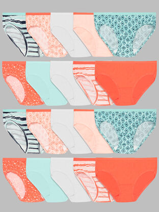Girls' Seamless Brief Underwear, Assorted 10 Pack