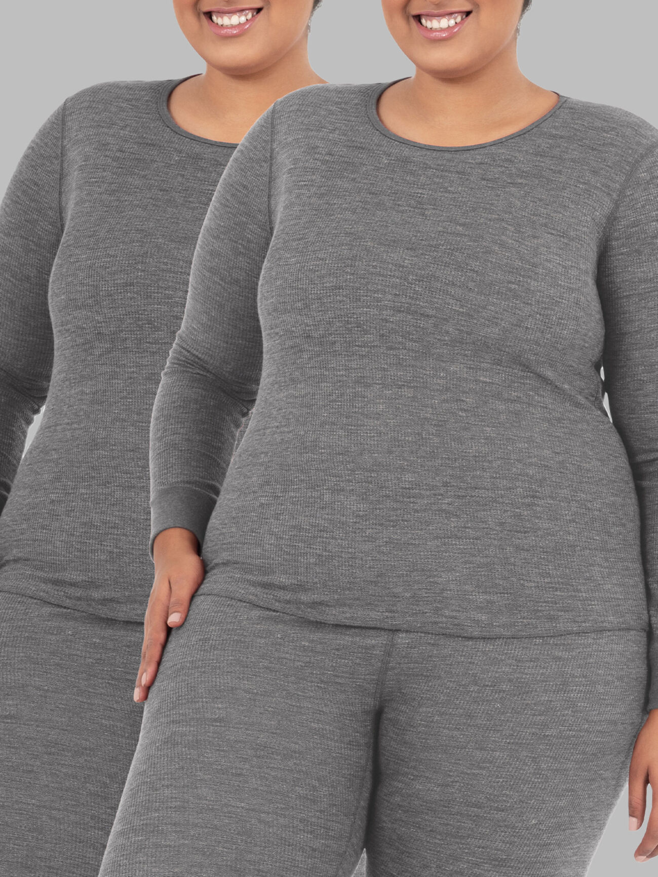 Fruit of the Loom Women's and Women's Plus Long Underwear Thermal Waffle  Top and Bottom Set