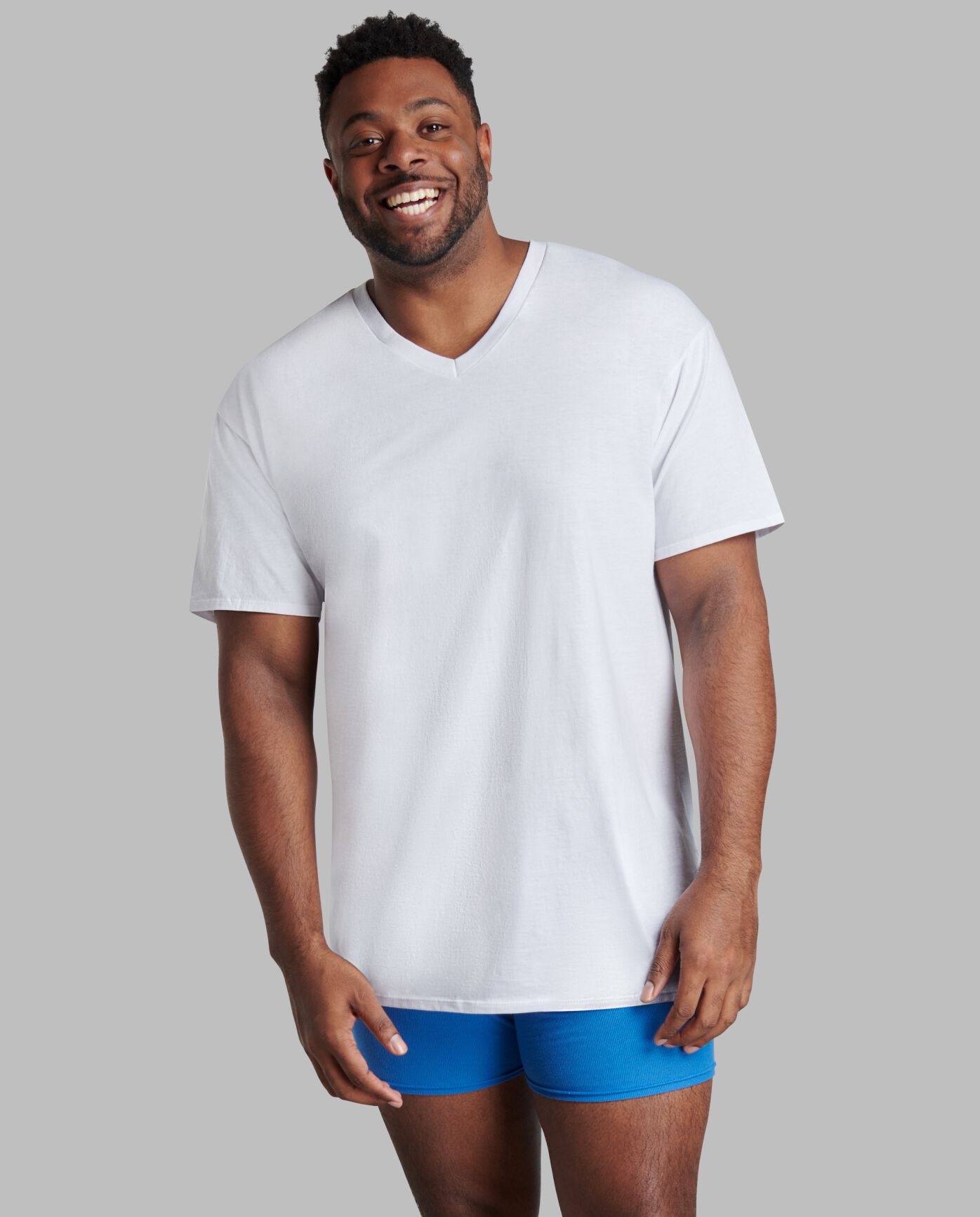 Melbourne zelfstandig naamwoord type Tall Men's Classic White V-Neck T-Shirts, 6 Pack