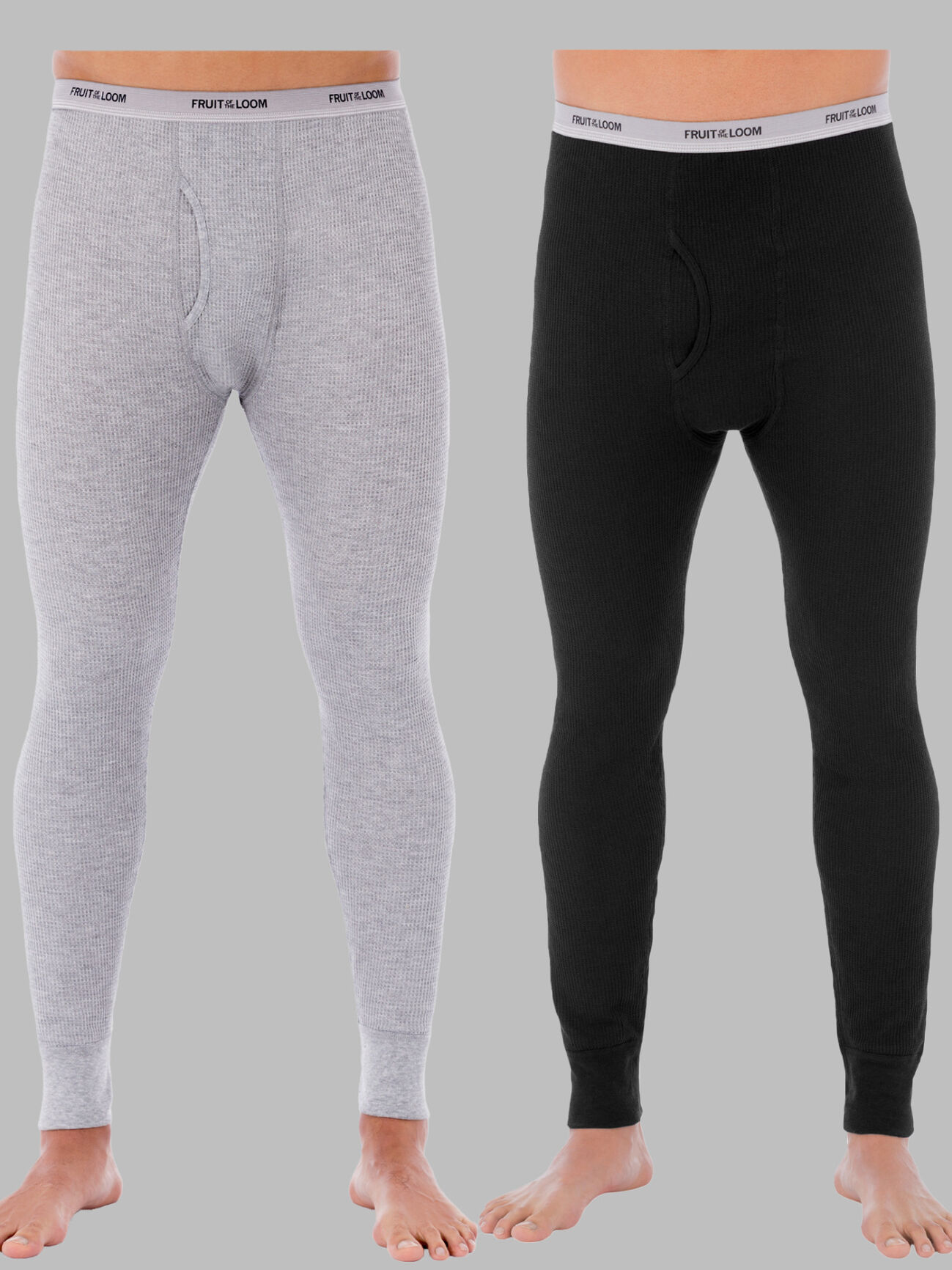 3-pack Men's thermal long johns 100% cotton fleecy
