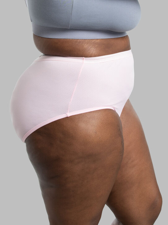Ladies Plus Fit for Me Breathable Micro-Mesh Panty Briefs Assorted