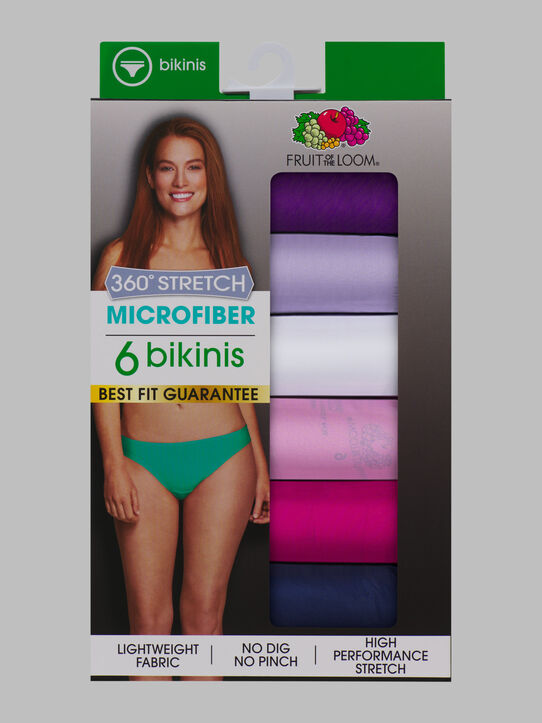 Fruit of the Loom Women's 6pk 360 Stretch Seamless Bikini Underwear -  Colors may vary 5