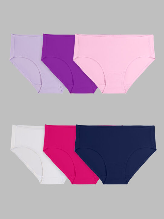 Fruit of the Loom Women's Microfiber Brief Underwear, 12 Pack, Sizes M-3XL  