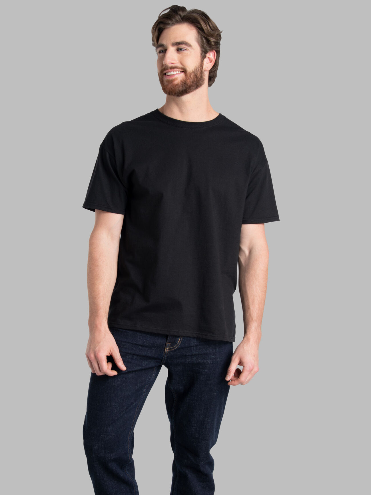 hide-m  LAYER-0 Men Long Sleeve T-Shirt 75, black cotton