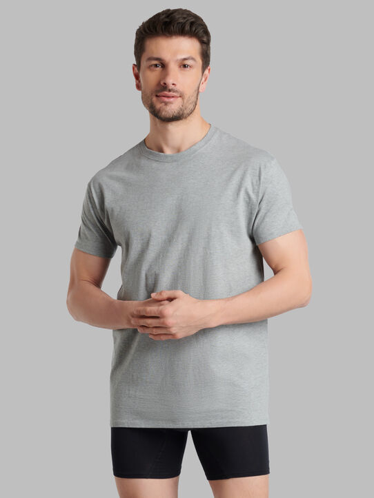 Multipack 3 & 5 Pack Mens T Shirts Cotton Plain Short Sleeve Round Crew  Neck Tee
