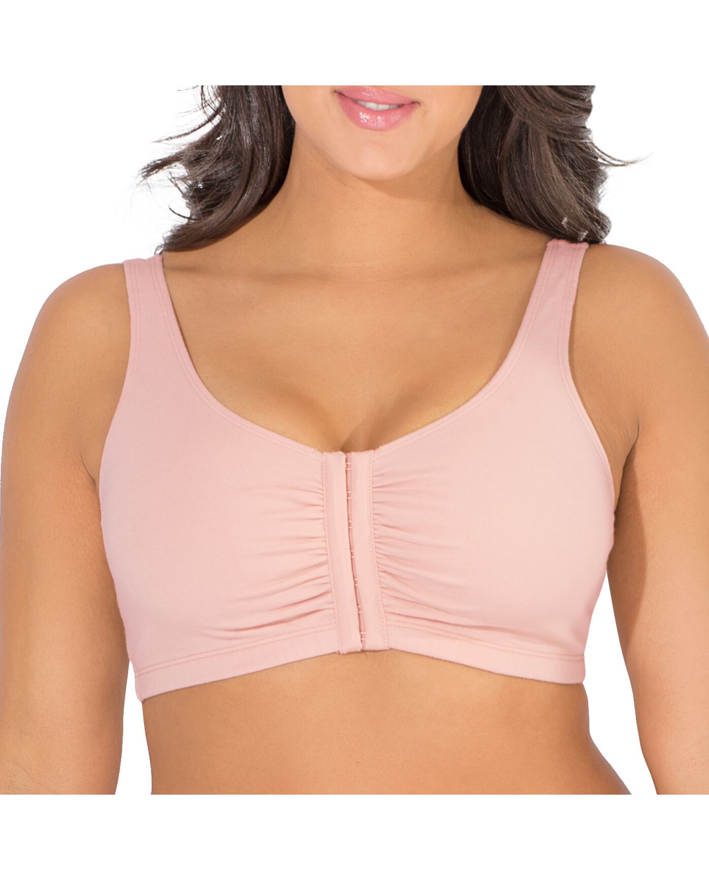 Fruit of the Loom Women's Seamed Soft Cup Wirefree Cotton Bra only