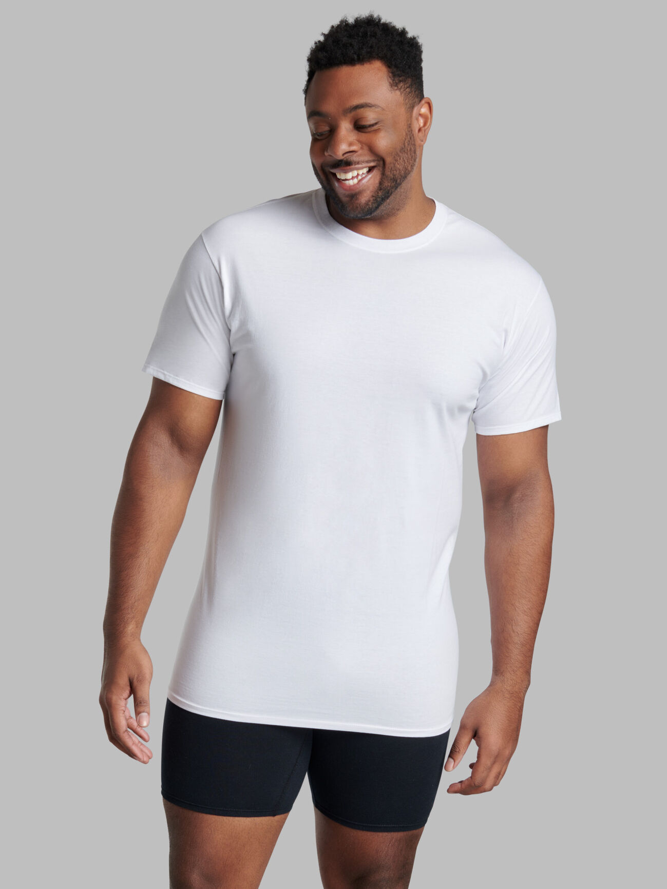 Hanes 4-Pack Men's Big & Tall 100% Cotton V-Neck T-Shirts White