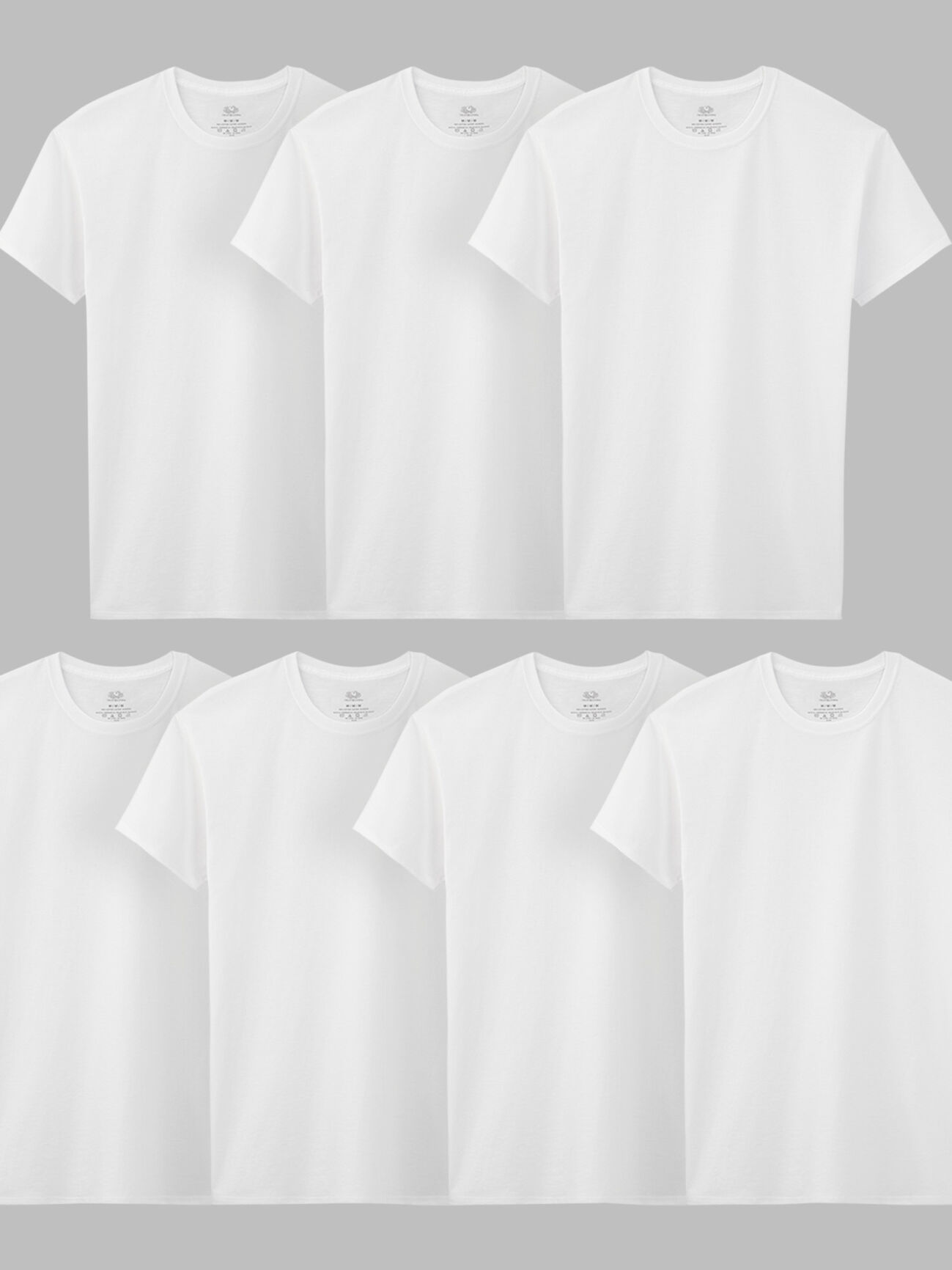 5 PACK Fruit of the Loom Mens Tee Shirt Plain 100% Cotton Round Neck  T-Shirt TOP