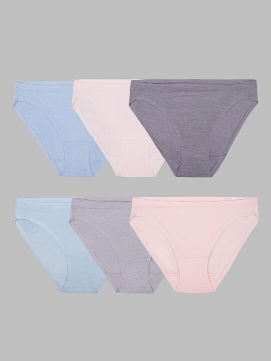 Fruta do tear feminino Beyondsoft Underwear (Regular & Plus Size),  Short-Cotton Blend-12 Pack Cores Variadas, 9 em Promoção na Americanas