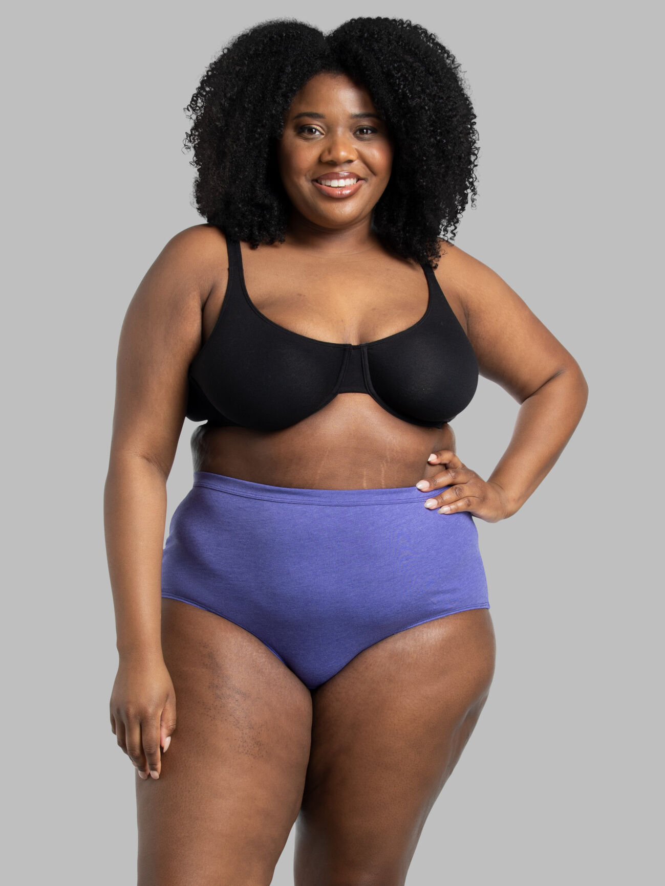New Fit For Me Ladies 6 Pack Beyond Soft Briefs Plus Sizes 9, 10