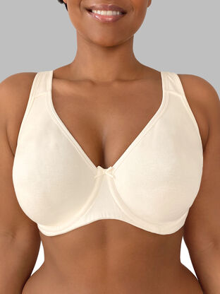 SERCFGYUJ Double Support Cotton Bra for Women Underwire Plus Size