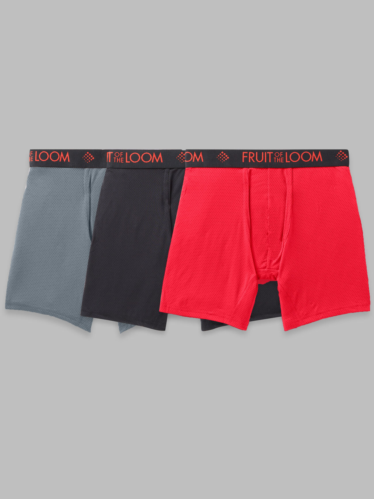Fruit of the Loom Men's Breathable Micro-Mesh Boxer Briefs, 3 Pack