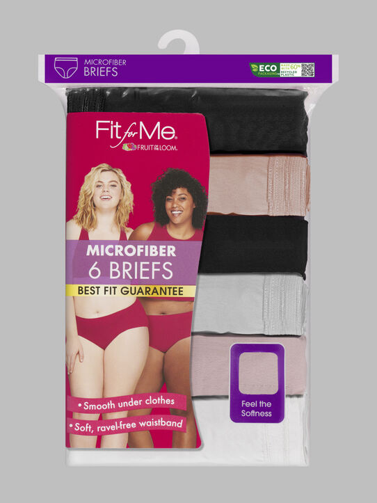 DREAMFIT Underwear for Women Seamless Full Coverage High Rise Brief  Microfiber Panties 5 Pack Multipack Regular and Plus Size - Medium, Black  at  Women's Clothing store