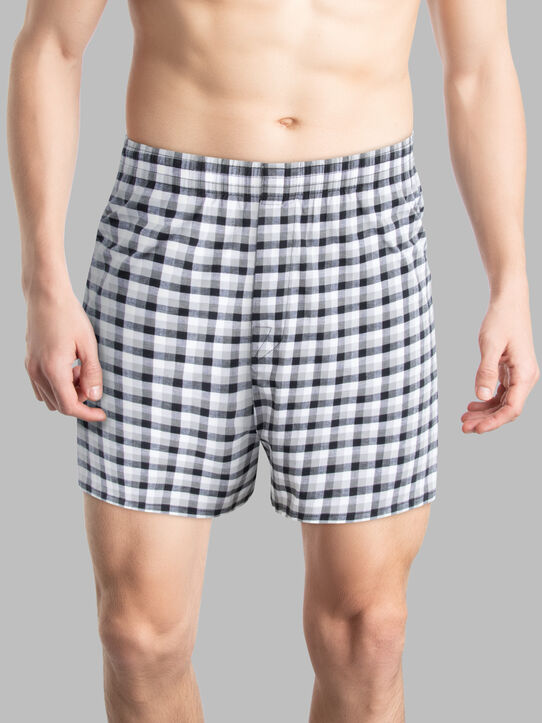 Men's Cotton Stretch Woven Boxer, Assorted 6 Pack