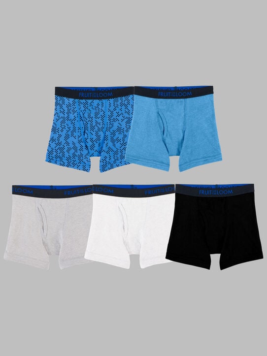  Fruit of the Loom Boys' 12 Pack Natural Cotton Boxer