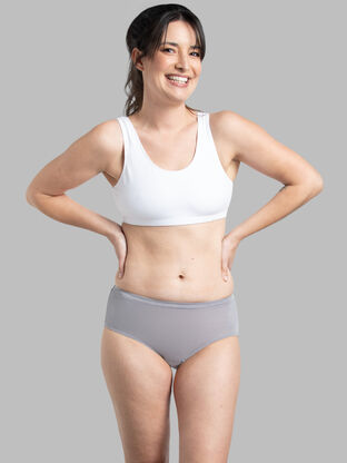 New Fit For Me Ladies 6 Pack Beyond Soft Briefs Plus Sizes 9, 10, 11, 12, 13