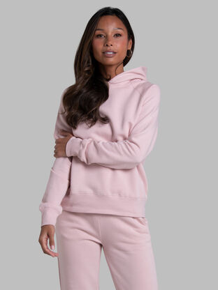 Hooded Sweatshirt & Joggers in Fleece, for Girls - pink light