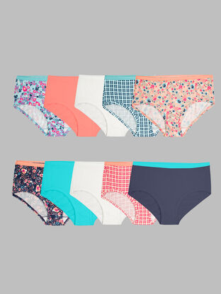 Girls' Seamless Brief Underwear, Assorted 10 Pack