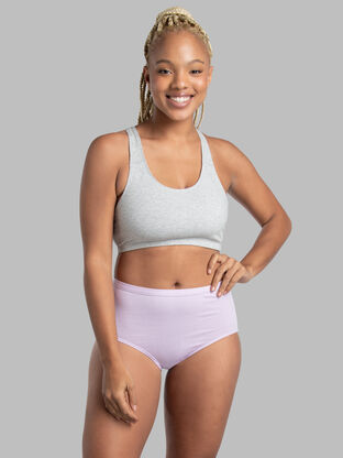 Fruit of the Loom Womens 6 Pk. Solid Cotton Mesh Briefs