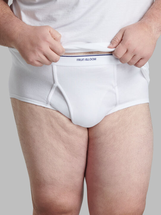 Fruit of the Loom Men's Underwear Classic Slip - 3 Pairs in 1 Pack (White),  Set of 2 Packs = 6 Pairs Econopack!