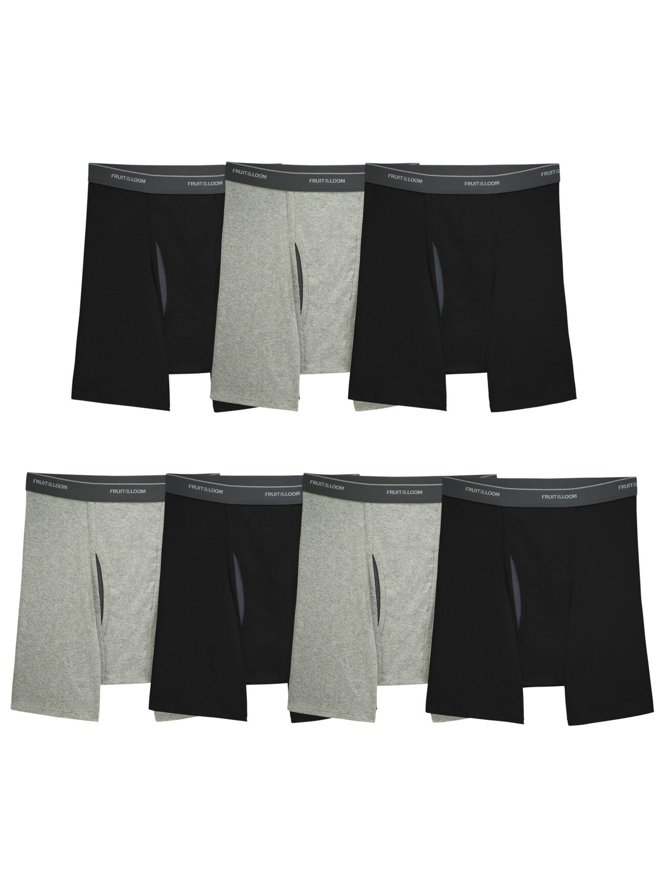 Fruit of the Loom - Tag-free CoolZone Fly boxer briefs, pk. of 3 - Plus  Size. Colour: black. Size: 2xl