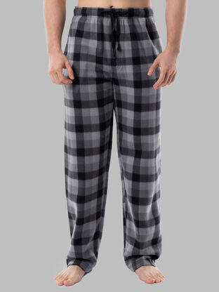 Fruit of the Loom Men's Woven Sleep Pajama Pant, Black Plaid, Small at   Men's Clothing store