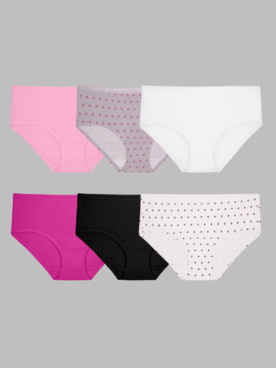 5 Pack Women's Hipster Panties Print Cotton Crotch Underwear Comfort  Fashion Briefs Elastic Loose Fit Lingeries Multicolor at  Women's  Clothing store