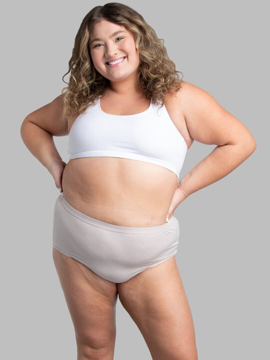 Just My Size Women's Cotton Briefs 3 Pack (Size 12/White) at  Women's  Clothing store: Briefs Underwear